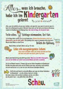 Alles, was ich brauche, habe ich im Kindergarten gelernt