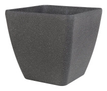 Kruka Mörkgrå Stenblandning Polyresin 42 x 42 cm Fyrkantig UV-beständig Massiv