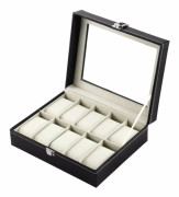 dPlaze Urbox / Klockbox för 10 klockor svart med vit söm