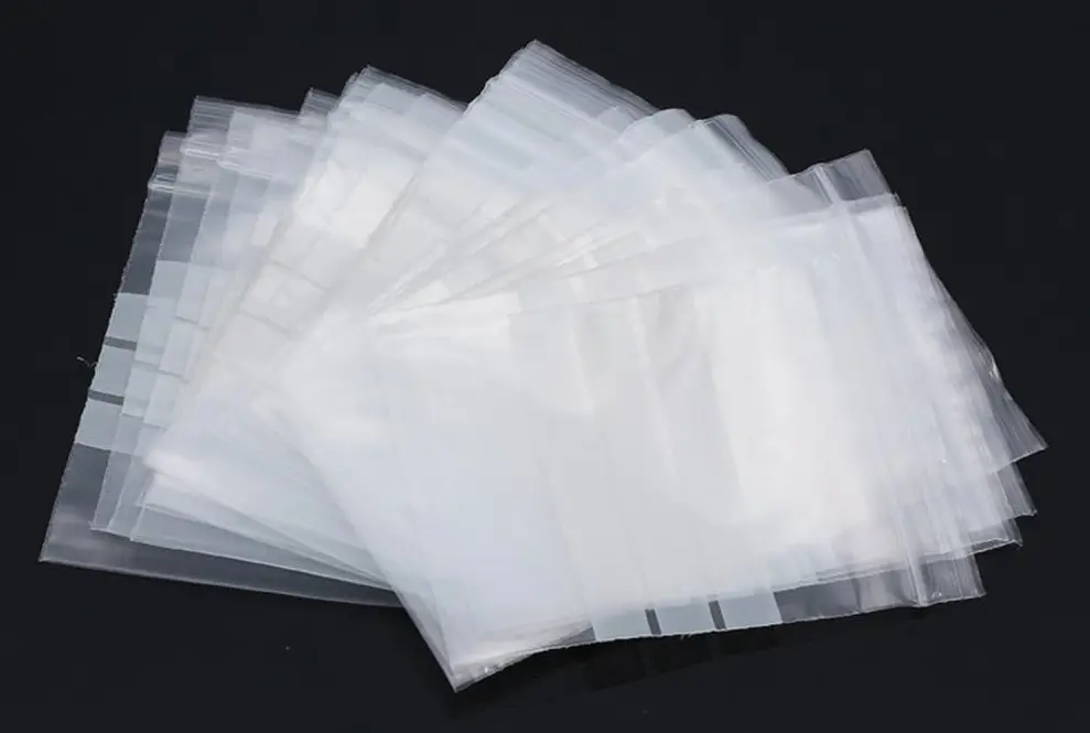 100-Pack - 10x15 cm Ziplock / Blixtlåspåsar Skrivfält /Zip Lock