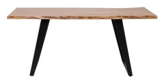 Matbord 180 x 90 cm trä/svart JAIPUR