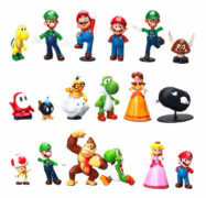 18 Pack Super Mario Figurer