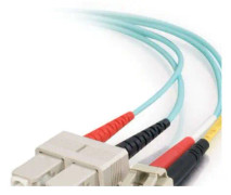 C2G SC-SC 10Gb 50/125 OM3 Duplex Multimode PVC Fiber Optic Cable (LSZH) - Nätverkskabel - SC-läge (multi-mode) (hane) till SC-läge (multi-mode) (hane