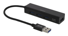 DELTACO USB3.0 4port hub black