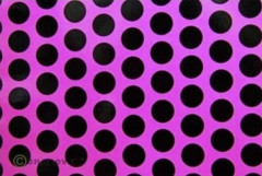 Oracover 41-014-071-010 Strykfilm Fun 1 (L x B) 10 m x 60 cm Neonpink-svart (fluorescerande)