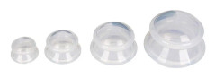 Transparent massage koppar silikonkoppor 4x
