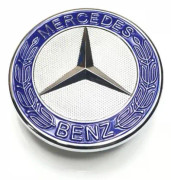 Mercedes-Benz motorhuv Emblem Blå 57mm