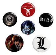 Death Note, 6x Pins