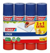 Limstift tesa ecologo, 20 g, pakke a 3 stk. + 1 gratis