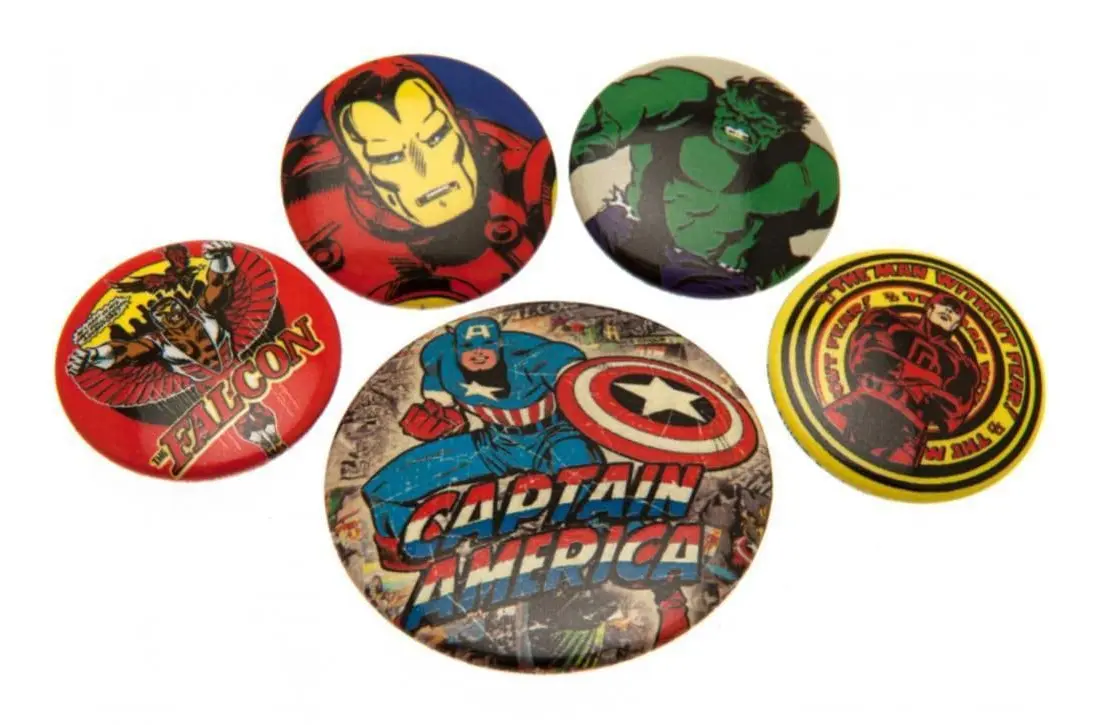 Marvel Komikerknappar med märke