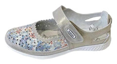 Boulevard Kvinnor/Ladies Touch Fastening EEE Fit mocka skor