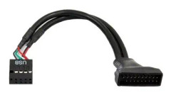 Chieftec USB3T2 19 stift USB 3.0 9 stift USB 2.0 Svart kabelgränssnitt/adapter (Cable-USB3T2)