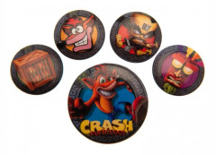 Officiell Crash Bandicoot-knappmärke (5 stycken)