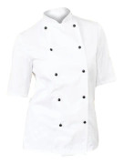 Dennys Kvinnor/Damer lättviktig kortärmad kockjacka / Chefswear (2 st.)