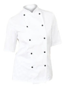 Dennys Kvinnor/Damer lättviktig kortärmad kockjacka / Chefswear