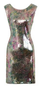 Girls On Film Kvinnor/Damer Aion Metallic Sequin klänning