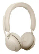 Jabra Evolve2 65 UC Stereo - Headset - på örat - Bluetooth - trådlös - USB-C - ljudisolerande - beige - med laddningsställ