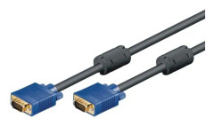 M-CAB - VGA-kabel - HD-15 (VGA) (hane) till HD-15 (VGA) (hane) - 10 m - tumskruvar - svart
