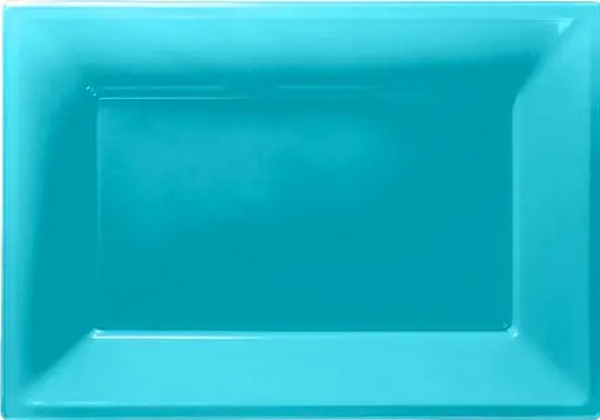 Serveringsfat i Plast Rektangel Turkos