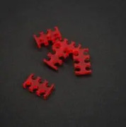 King Mod Service 6-Slot Cable Comb 4mm Large - Red - Set of 5