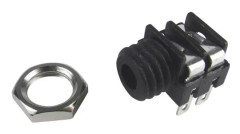 Cliff FCR1291 Jackplugg 3,5 mm Anslutning, infälld horisontell Polantal: 2 Mono Svart 1 st