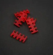 King Mod Service 8-Slot Cable Comb 4mm Large - Red - Set of 5