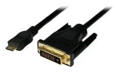 MicroConnect - Adapter cable - dubbel länk - mini-HDMI hane till DVI-D hane - 2 m - svart - tumskruvar, 1080p stöd 60 Hz