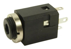 Cliff FC681374V Jackkontakt 3,5 mm Anslutning, infälld vertikal Polantal: 3 Stereo Svart 1 st