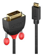 LINDY HDMI / DVI Anslutningskabel 2.00 m Svart [1x HDMI hane C Mini - 1x DVI-hane 18+1 pol]
