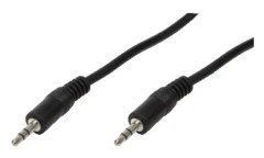 LogiLink - Ljudkabel - mini-phone stereo 3.5 mm hane till mini-phone stereo 3.5 mm hane - 2 m - svart