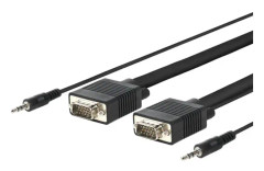VivoLink Pro - VGA-/ljudkabel - HD-15 (VGA), minijack (hane) till HD-15 (VGA), minijack (hane) - 20 m - tumskruvar