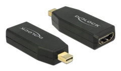 Delock - Videokort - Mini DisplayPort hane till HDMI hona - svart - stöd för 4K