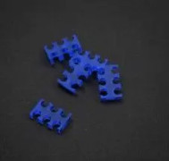 King Mod Service 6-Slot Cable Comb 4mm Large - Blue - Set of 5