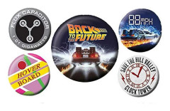 Back To The Future Set med knappmärken (5 stycken)