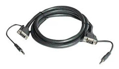 Kramer C-GMA/GMA Series C-GMA/GMA-6 - VGA-kabel - HD-15 (VGA), mini-phone stereo 3.5 mm (hane) till HD-15 (VGA), mini-phone stereo 3.5 mm (hane) - 1.
