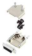 Amphenol Amphenol L17DTPK-M-09+L77SDE09S D-SUB-skärningssats 180° Antal poler: 9 Lödhuvud 1 st