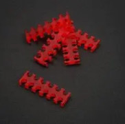 King Mod Services Kabelkam 12 hål 3mm Röd 5 st (ZUUV-113)