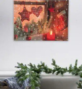 Jultavla med LED belysning Hjärtan