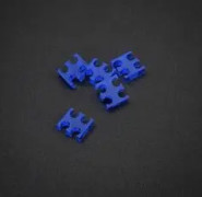 King Mod Service 4-Slot Cable Comb 4mm Large - Blue - Set of 5