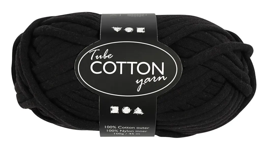 Tubgarn - Svart - L: 45 m - 100g