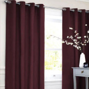 LOOK bomullsgardin - Bourgogne röd - 140x250 cm