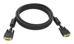  Vision Professional - VGA-kabel - HD-15 (VGA) (hane) till HD-15 (VGA) (hane) - 1 m - tumskruvar - svart
