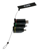 C2G HDMI Adapter Ring with Colour Coded - Videoadaptersats - svart - stöd för 4K