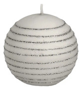 Artman ARTMAN Decorative candle Andalo gray - small ball, 1 pc