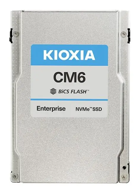 KIOXIA CM6-R Series KCM61RUL7T68 - SSD - Enterprise, Read Intensive - 7680 GB - inbyggd - 2.5" - U.3 PCIe 4.0 (NVMe)
