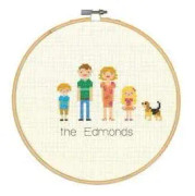 Broderikit Tavla familjen