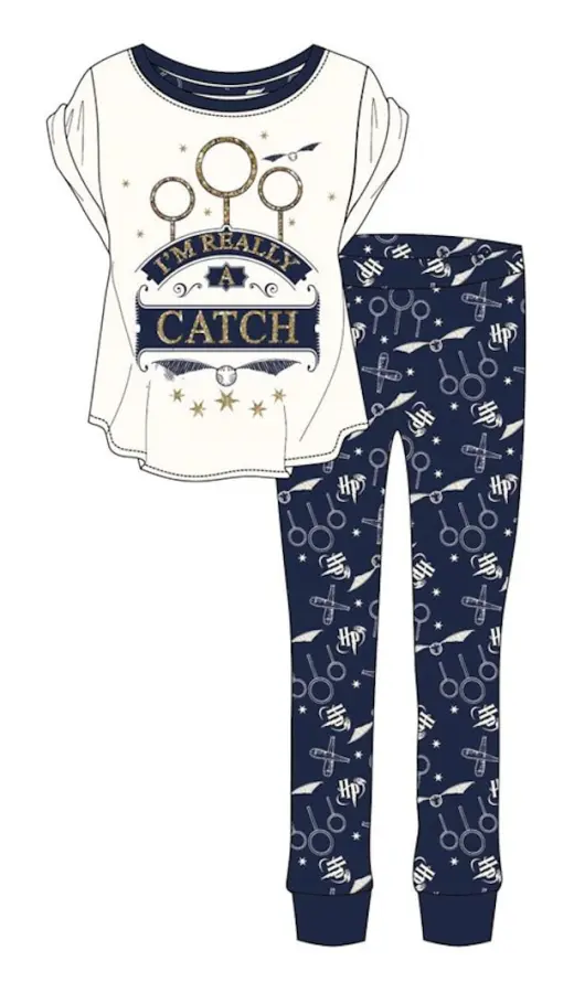 Harry Potter Kortärmad pyjamas med Quidditch för kvinnor
