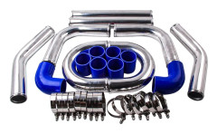 2,5 Inch 64mm Aluminium Turbo Inter Piping Kit Universal Pipes Clamp LMU