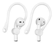 AirPods Krokar Öronkrokar Silikon Earhooks Vit