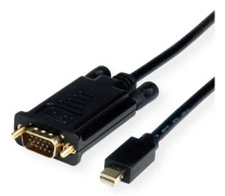 ROLINE 04/11/5978, 3 m, Mini DisplayPort, VGA (D-Sub), Hankoppling, Hankoppling, Rak